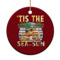 Tis The Sea Sun Ceramic Ornament Dabbing Pineapple Summer Vacation Gift