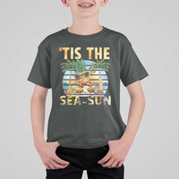 Tis The Sea Sun T Shirt For Kid Dabbing Pineapple Summer Vacation Gift
