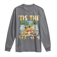 Tis The Sea Sun Long Sleeve Shirt Dabbing Pineapple Summer Vacation Gift