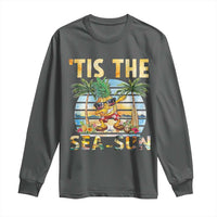Tis The Sea Sun Long Sleeve Shirt Dabbing Pineapple Summer Vacation Gift