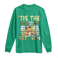 Tis The Sea Sun Long Sleeve Shirt Dabbing Pineapple Summer Vacation Gift
