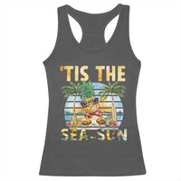 Tis The Sea Sun Racerback Tank Top Dabbing Pineapple Summer Vacation Gift