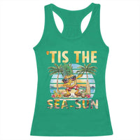 Tis The Sea Sun Racerback Tank Top Dabbing Pineapple Summer Vacation Gift