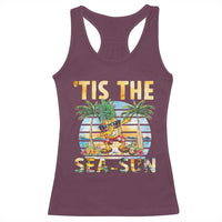 Tis The Sea Sun Racerback Tank Top Dabbing Pineapple Summer Vacation Gift