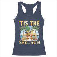 Tis The Sea Sun Racerback Tank Top Dabbing Pineapple Summer Vacation Gift