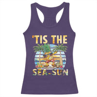 Tis The Sea Sun Racerback Tank Top Dabbing Pineapple Summer Vacation Gift