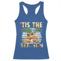 Tis The Sea Sun Racerback Tank Top Dabbing Pineapple Summer Vacation Gift