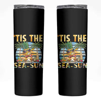 Tis The Sea Sun Skinny Tumbler Dabbing Pineapple Summer Vacation Gift