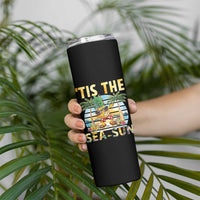 Tis The Sea Sun Skinny Tumbler Dabbing Pineapple Summer Vacation Gift