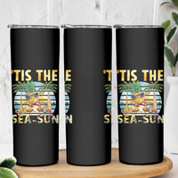 Tis The Sea Sun Skinny Tumbler Dabbing Pineapple Summer Vacation Gift