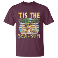 Tis The Sea Sun T Shirt Dabbing Pineapple Summer Vacation Gift
