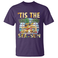 Tis The Sea Sun T Shirt Dabbing Pineapple Summer Vacation Gift