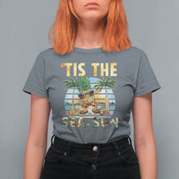 Tis The Sea Sun T Shirt For Women Dabbing Pineapple Summer Vacation Gift