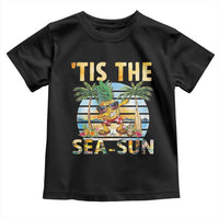 Tis The Sea Sun Toddler T Shirt Dabbing Pineapple Summer Vacation Gift