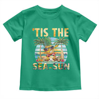 Tis The Sea Sun Toddler T Shirt Dabbing Pineapple Summer Vacation Gift
