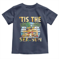 Tis The Sea Sun Toddler T Shirt Dabbing Pineapple Summer Vacation Gift