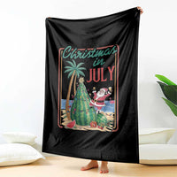 Christmas In July Throw Blanket Funny Santa Watermelon Xmas Tree