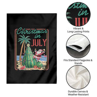 Christmas In July Garden Flag Funny Santa Watermelon Xmas Tree