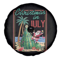 Christmas In July Spare Tire Cover Funny Santa Watermelon Xmas Tree