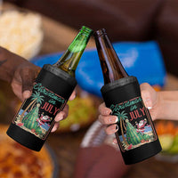 Christmas In July 4 in 1 Can Cooler Tumbler Funny Santa Watermelon Xmas Tree