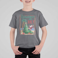 Christmas In July T Shirt For Kid Funny Santa Watermelon Xmas Tree