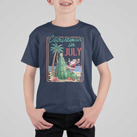 Christmas In July T Shirt For Kid Funny Santa Watermelon Xmas Tree
