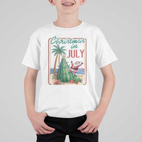 Christmas In July T Shirt For Kid Funny Santa Watermelon Xmas Tree