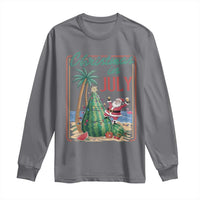 Christmas In July Long Sleeve Shirt Funny Santa Watermelon Xmas Tree