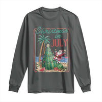 Christmas In July Long Sleeve Shirt Funny Santa Watermelon Xmas Tree