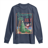 Christmas In July Long Sleeve Shirt Funny Santa Watermelon Xmas Tree
