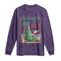 Christmas In July Long Sleeve Shirt Funny Santa Watermelon Xmas Tree