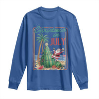 Christmas In July Long Sleeve Shirt Funny Santa Watermelon Xmas Tree