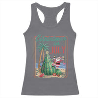 Christmas In July Racerback Tank Top Funny Santa Watermelon Xmas Tree