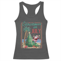 Christmas In July Racerback Tank Top Funny Santa Watermelon Xmas Tree