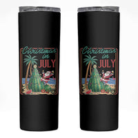 Christmas In July Skinny Tumbler Funny Santa Watermelon Xmas Tree