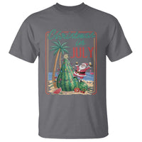 Christmas In July T Shirt Funny Santa Watermelon Xmas Tree