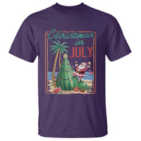 Christmas In July T Shirt Funny Santa Watermelon Xmas Tree