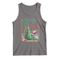 Christmas In July Tank Top Funny Santa Watermelon Xmas Tree