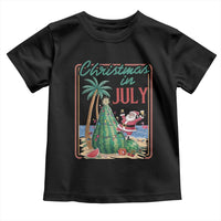 Christmas In July Toddler T Shirt Funny Santa Watermelon Xmas Tree