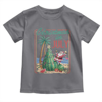 Christmas In July Toddler T Shirt Funny Santa Watermelon Xmas Tree