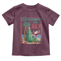 Christmas In July Toddler T Shirt Funny Santa Watermelon Xmas Tree