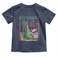 Christmas In July Toddler T Shirt Funny Santa Watermelon Xmas Tree