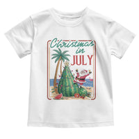 Christmas In July Toddler T Shirt Funny Santa Watermelon Xmas Tree