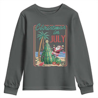 Christmas In July Youth Sweatshirt Funny Santa Watermelon Xmas Tree