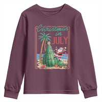 Christmas In July Youth Sweatshirt Funny Santa Watermelon Xmas Tree