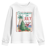 Christmas In July Youth Sweatshirt Funny Santa Watermelon Xmas Tree