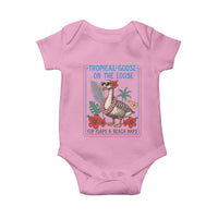 Funny Hawaiian Beach Vacation Graphic Baby Onesie Tropical Goose On The Loose