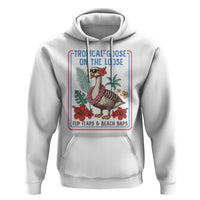 Funny Hawaiian Beach Vacation Graphic Hoodie Tropical Goose On The Loose