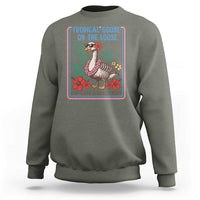Funny Hawaiian Beach Vacation Graphic Sweatshirt Tropical Goose On The Loose