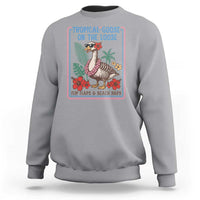 Funny Hawaiian Beach Vacation Graphic Sweatshirt Tropical Goose On The Loose